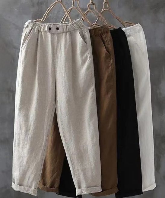 Women's Vintage Simple Linen Pants
